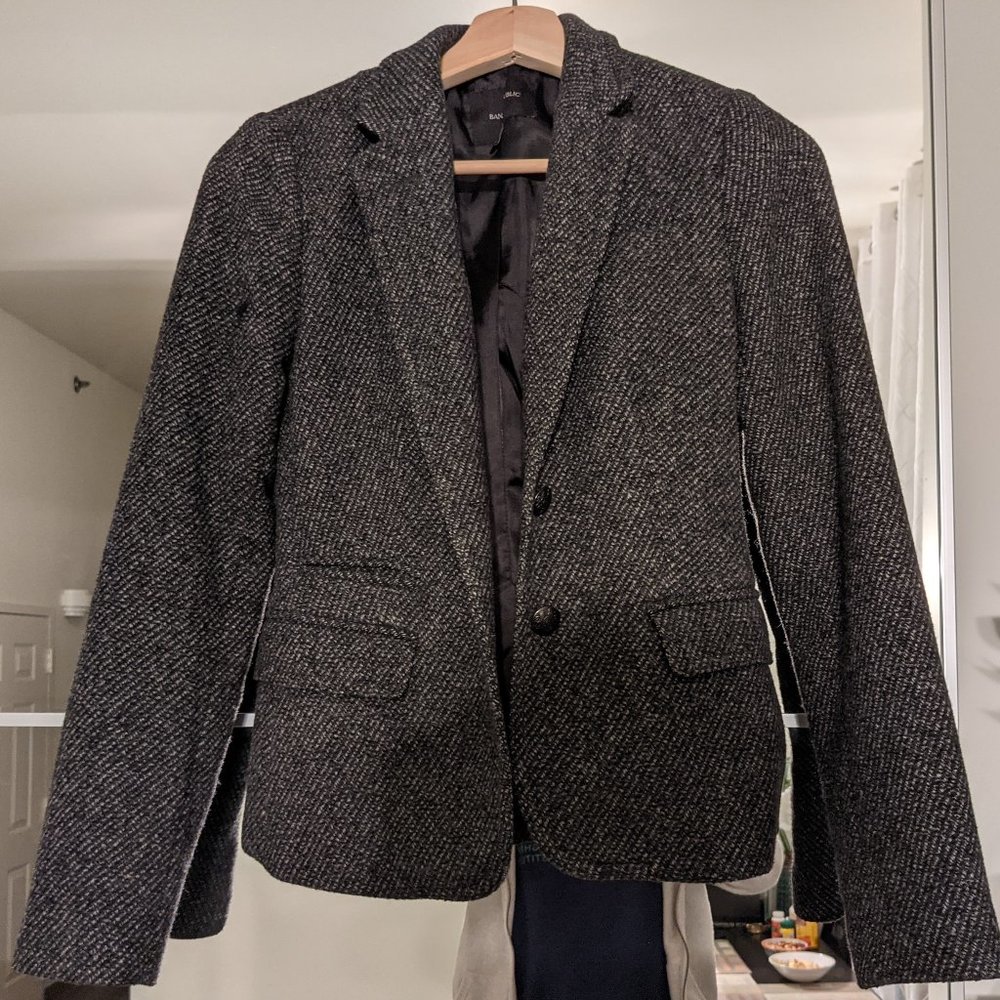 grey fall tweed blazer, size 0